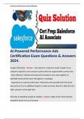 AI-Powered Performance Ads Certification Exam Questions & Answers 2024. 