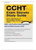 NNCC ccht Practice Exam Questions with Certified Answers 2024. 