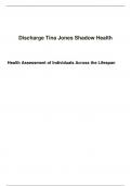 Discharge Results Tina Jones Shadow Health