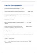 Certified Paraoptometric 200 Final Questions With 100% correct answers