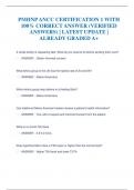 PMHNP ANCC CERTIFICATION 1 WITH  100% CORRECT ANSWER (VERIFIED  ANSWERS) | LATEST UPDATE |  ALREADY GRADED A+ A rehab facility is requesting labs. What do you need to do before sending them over?  ANSWER: Obtain informed consent What ethnic group in the U