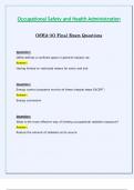 OSHA 30 - Final Exam Questions | Answers 20/20 _ Latest Update 2024/25