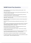 NASM Pocket Prep Questions with correct Answers 2024( A+ GRADED 100% VERIFIED).