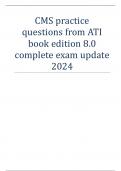 CMS practice questions from ATI book edition 8.0 complete exam update 2024