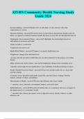 ATI RN Community Health Nursing Study Guide 2024