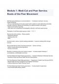 Module 1: Medi-Cal and Peer Service; Roots of the Peer Movement