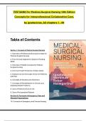 TEST BANK For Medical Surgical Nursing 10th Edition by Ignatavicius, Workman, Rebar & Heimgartner, Verified Chapters 1 - 69, Complete Newest Version