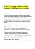 SPeD SFPC EXAM: Risk Management Framework (RMF) questions answered 