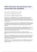 SFPC Information Security Study Cards QUESTIONS AND ANSWERS 