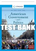 Test Bank For American Government & Politics Today, Enhanced - 18th - 2020 All Chapters - 9781337790352