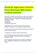 Pesticide Applicators Practice  Exam Questions With Expert  Verified Solutions