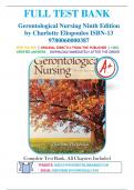 Test Bank – Gerontological Nursing 9th Edition (Eliopoulos, 2017)