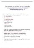 NUR 1212C FINAL EXAM LATEST 2022-2024/NUR 1212C FINAL EXAM QUESTIONS AND 100% CORRECT ANSWERS/ALREADY GRADED A+