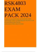 RSK4803 EXAM PACK 2024 