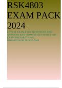 RSK4803 EXAM PACK 2024 