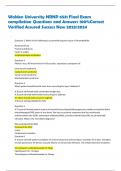 Walden University NRNP 6531 Final Exam  compilation Questions and Answers 100%Correct  Verified Assured Success New 2023/2024