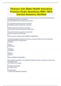  Pearson Vue Life Insurance Exam Questions And Answers |100% Correct |Verified |Package Deal