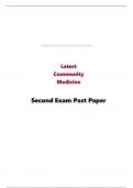 Latest Community Medicine second exam past paper