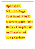 Test bank osx microbiology chapter 01 to chapter_26 Latest Update 2023-2024