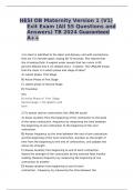 HESI OB Maternity Version 1 (V1) Exit Exam 2024/2025