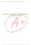 UNISA Department of Social Work Community work SCK3703 