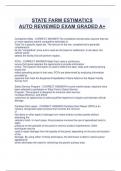 STATE FARM ESTIMATICS AUTO REVIEWED EXAM GRADED A+