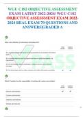 WGU C182 OBJECTIVE ASSESSMENT EXAM LATEST 