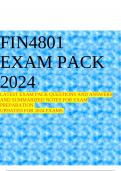 FIN4801 EXAM PACK 2024 