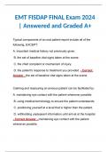 EMT FISDAP FINAL Exam 2024 | Answered and Graded A+