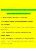 Introduction to IT - C182 - Practice Test - Includes Pre-Assessment and Module Questions & Answers(SCORED A+)