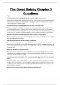 The Great Gatsby Chapter 3 Questions COMPLETE