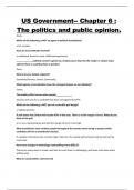 US Government-- Chapter 6 : The politics and public opinion. REVISED