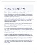 Coaching Exam 3 (ch 10-12) Questions and Answers