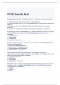 CPCE Sample Test 100% solved