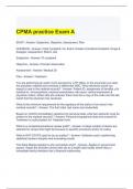 CPMA practice Exam A Questions and Answers -Graded A