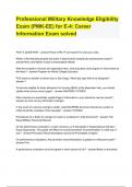 Professional Military Knowledge Eligibility Exam (PMK-EE) for E-4: Career Information Exam solved