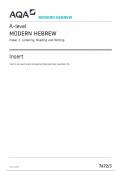 AQA A-Level MODERN HEBREW _  7672/3 Paper 3 _ INSERT _ 2023