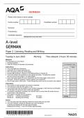 AQA A-level GERMAN _  Paper 1 Listening, Reading and Writing _ QP 2023