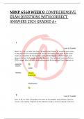 NRNP 6568 WEEK 8 COMPREHENSIVE EXAM QUESTIONS WITH CORRECT  ANSWERS 2024 GRADED A+