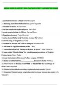 ABEKA WORLD HISTORY AND CULTURES TEST 6 (SEMESTER EXAM) STUDY GUIDE 2024 VERIFIED 100%