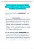 Shadow Health |Tina Jones| Health History with Complete Solution |(Latest Test Bank)Guaranteed A+.