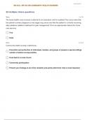NR 443 RN COMMUNITY HEALTH NURSING  EXAM 1 QUESTIONS WITH 100% CORRECT ANSWERS