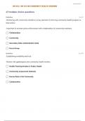 NR 443 RN COMMUNITY HEALTH NURSING  TEST 3 QUESTIONS WITH 100% CORRECT ANSWERS