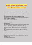 Nevada Funeral Arranger Test Study Guide, Nevada Funeral Arranger