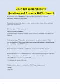 CBIS test comprehensive Questions and Answers 100% Correct