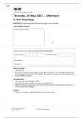 OCR A Level Psychology H567/02 FINAL QUESTION PAPER  Psychological themes through core studies