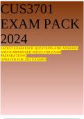 CUS3701 EXAM PACK 2024 