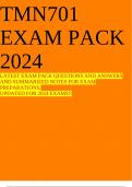 TMN701 EXAM PACK 2024 