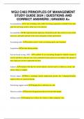 WGU C483 PRINCIPLES OF MANAGEMENT STUDY GUIDE 2024 | QUESTIONS AND CORRECT ANSWERS | GRADED A+