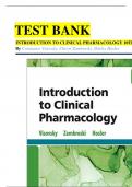 Test bank introduction to clinical pharmacology 10th edition by constance visovsky cheryl zambroski shirley hosler Latest Update 2023-2024